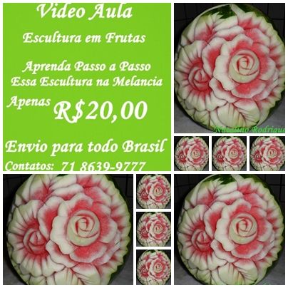 03Curso Em Dvd Flor Tailandesa na Melancia